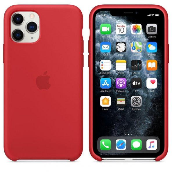 Mobitell İphone 11 Pro Kırmızı Silikon Arka Kapak Kılıf - 2