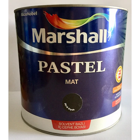 Marshall Pastel Mat Yağlı Boya 2,5 Lt Siyah