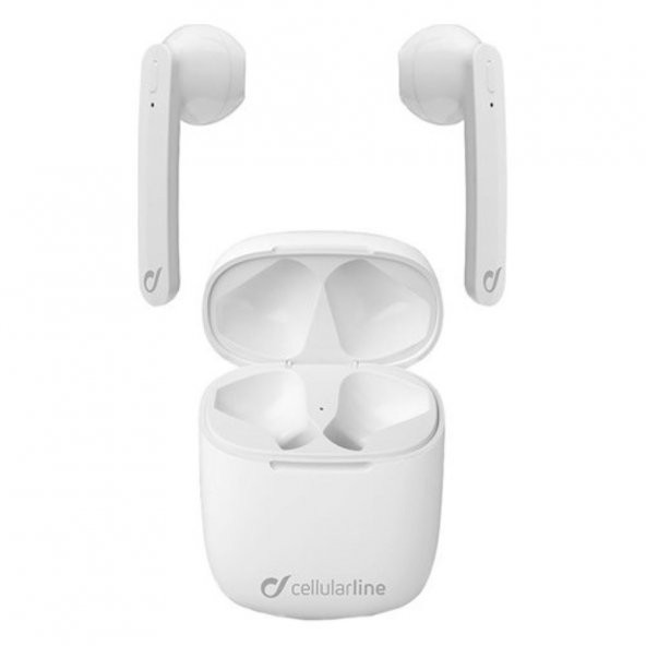 Cellularline Aries Bluetooth TWS Şarj Kılıflı Kulaklık-Beyaz