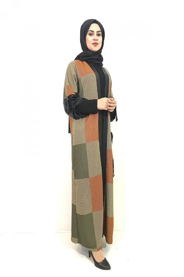 LAMARKINE EKOSE DESENLİ İÇLİ DIŞLI ABAYA TAKIM - 3