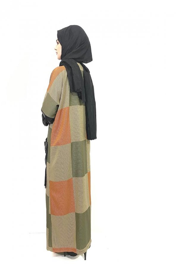LAMARKINE EKOSE DESENLİ İÇLİ DIŞLI ABAYA TAKIM - 4