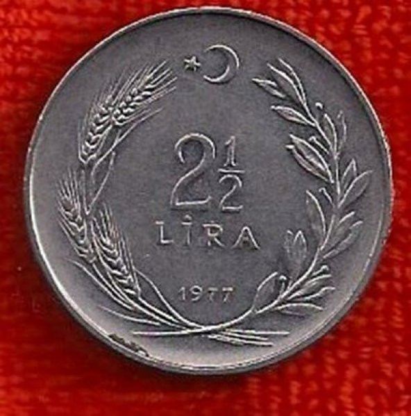 TC. 2,5 Lira 1977-Ters (mp0393)