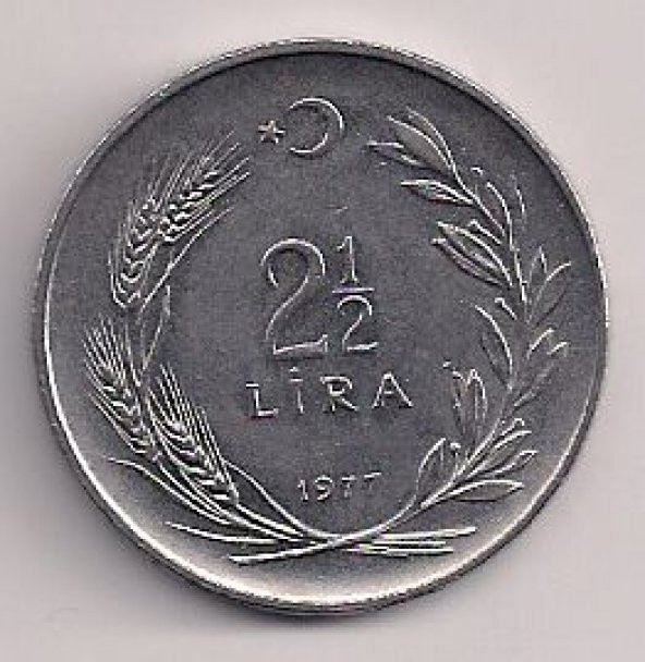 TC. 2,5 Lira 1977-Düz (mp0371)
