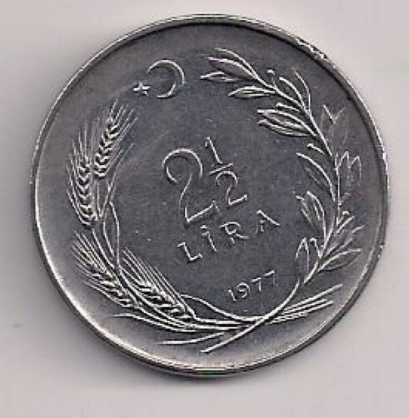 TC. 2,5 Lira 1977-Ters (mp0452)
