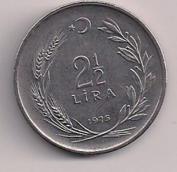 TC. 2,5 Lira 1975-Ters (mp0378)