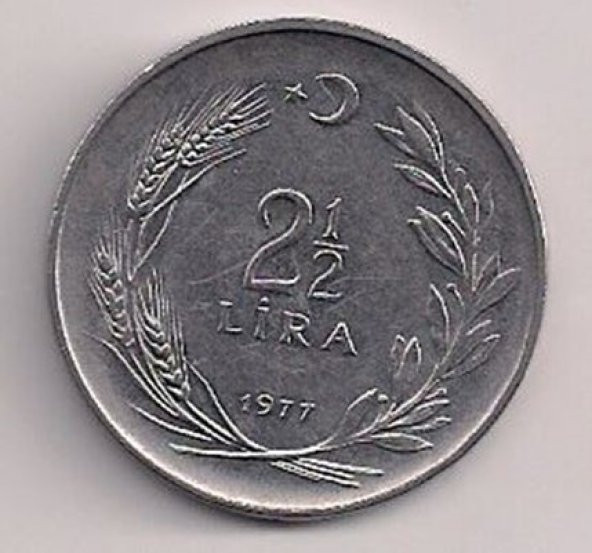 TC. 2,5 Lira 1977-Ters (mp0370)