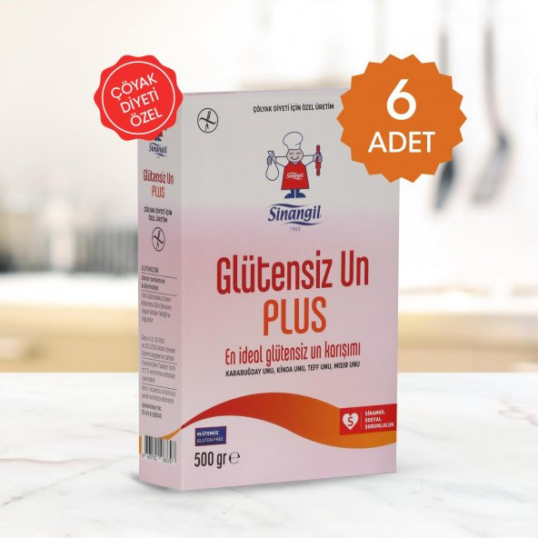 Sinangil Glutensiz Plus Un 500 Gr 6 Adet - 1