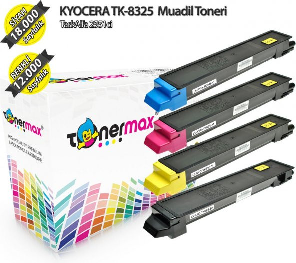 Kyocera TASKalfa 2551ci Muadil Toner Set / TK-8325