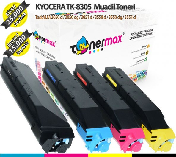 Kyocera TASKalfa 3551ci Muadil Toner Takım/ TK8305