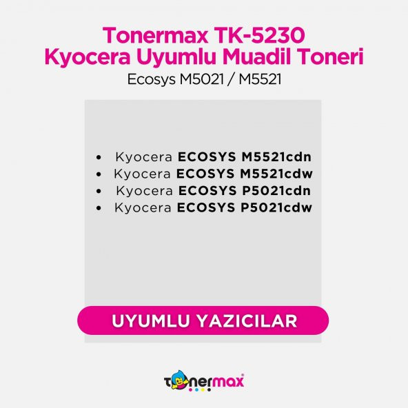 Kyocera ECOSYS P5021cdn Muadil Toner Kırmızı / TK-5230 - 2