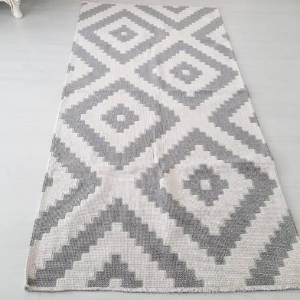 Mısır Pamuğu Kilim,Baklava Dekoratif Yıkanabilir Kilim 160X230cm Paspas - 2