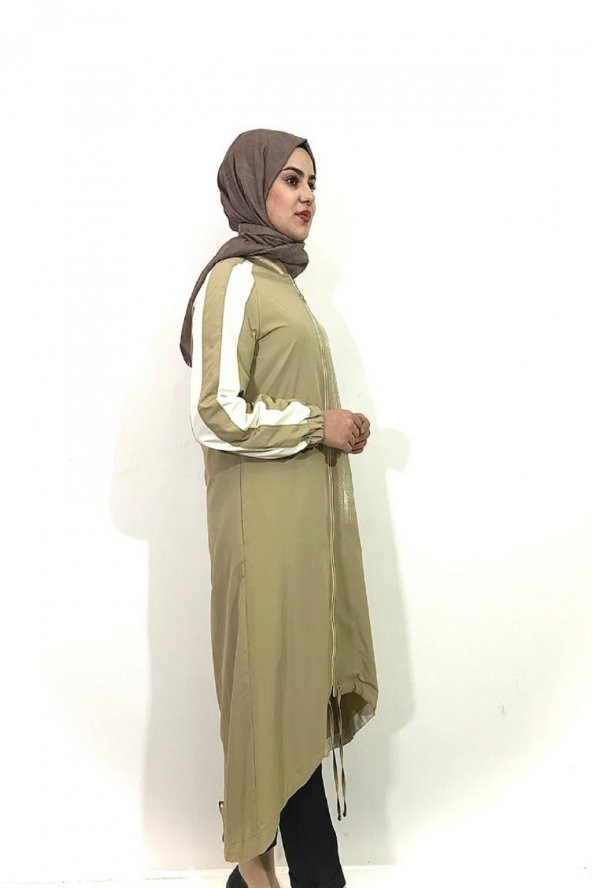 MASSİMO DONNA KOLLARI ŞERİT DETAYLI FERMUARLI TRENÇKOT - 3
