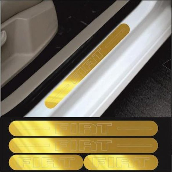 Fiat Albea Gold Aynalı Pleksi Kapı Eşiği (4lü Set)