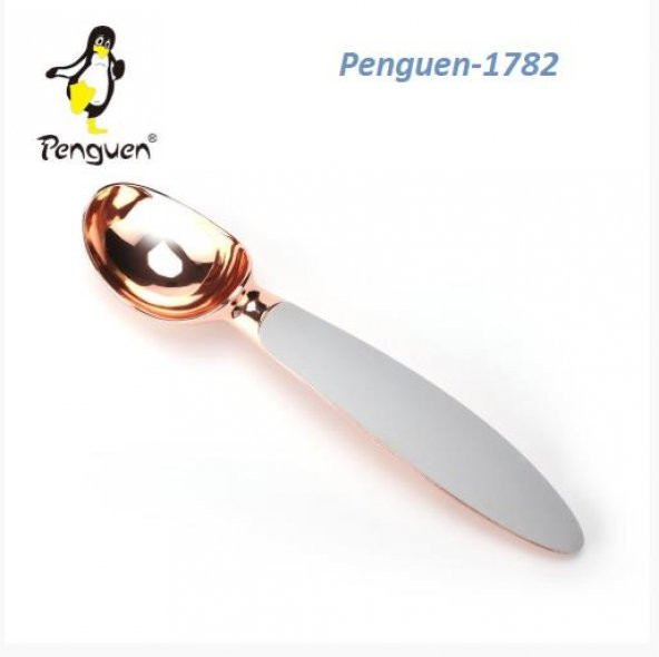 Penguen-1782 Silikon Saplı Lüks Dondurma Kaşığı
