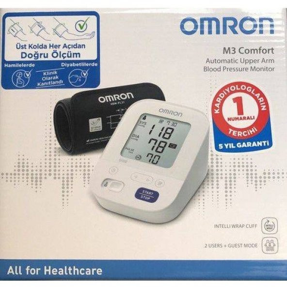 Omron M3 Comfort HEM-7155-E Koldan Tansiyon Ölçer - 3