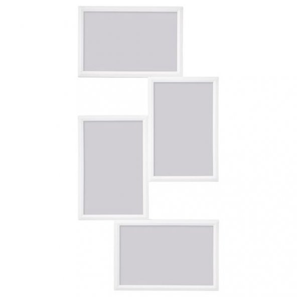 IKEA YLLEVAD BEYAZ 21x41 CM 4 RESİMLİK KOLAJ ÇERÇEVE DEKORATİF - 2