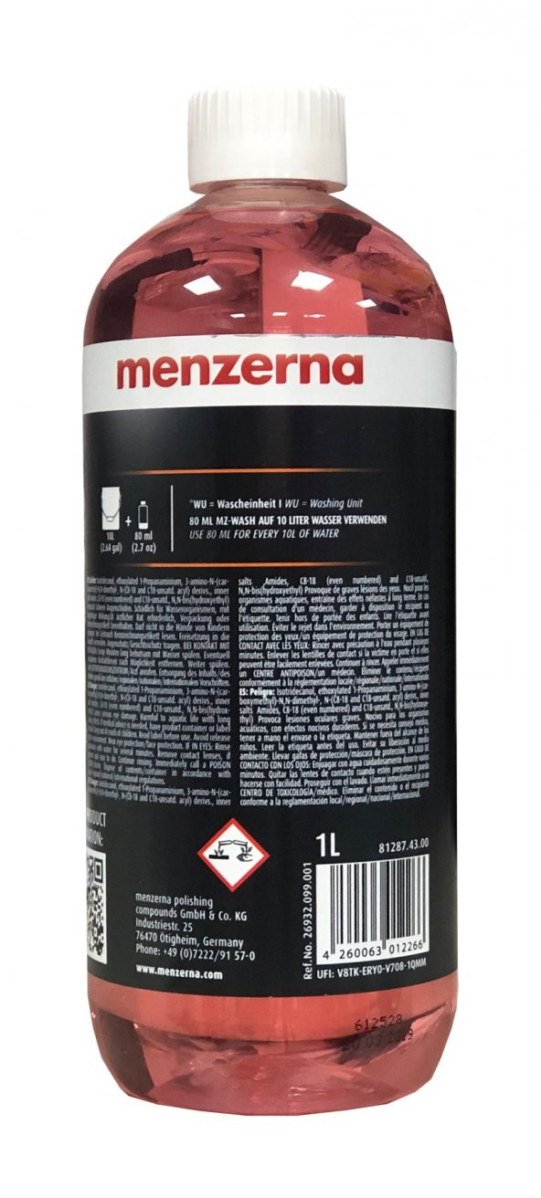 Menzerna MZ Wash Ph Nötr Fırçasız Araç Araba Cilalı Oto Yıkama Şampuanı 1 L - 3