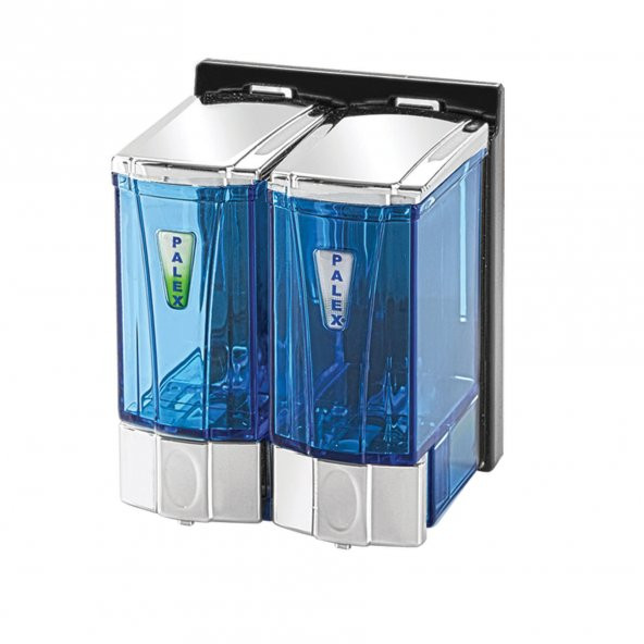 Palex 3564-2 Mini Sıvı Sabun Dispenseri 250 CCx2 Krom Şeffaf