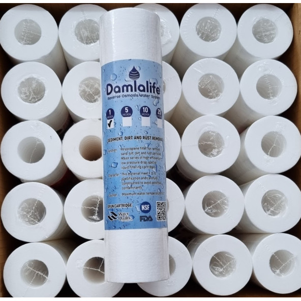 10'' inç Su Arıtma Spun 1 Micron Sediment  Filtre (25 Adet) - Resim 4
