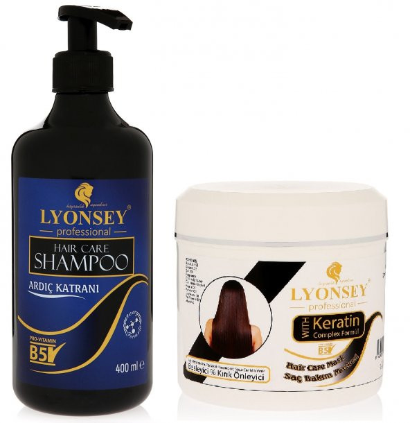 Lyonsey Ardıç Katranı Şampuanı 400 ml + Keratin Komplex Saç Bakım Maskesi 500 ml