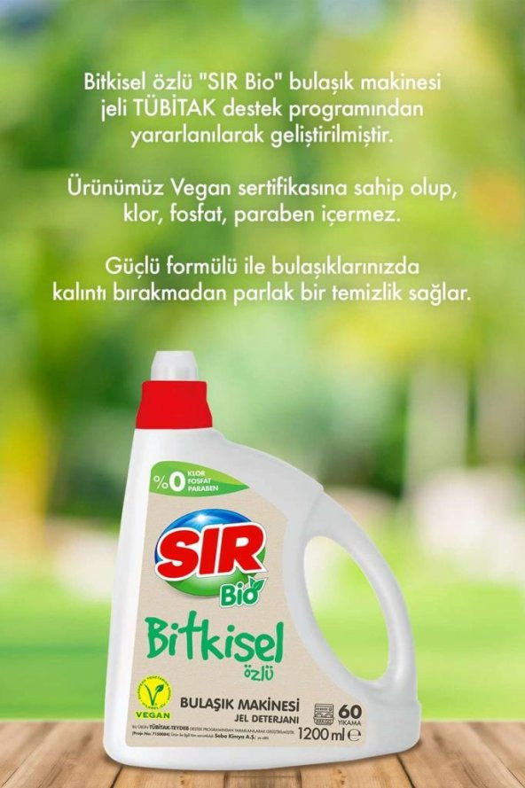 Sır Bio Bulaşık Makinesi Deterjanı 1.200 ml - 2