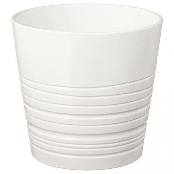 IKEA MUSKOT 19 CM SAKSI TOPRAK KAP SERAMİK BEYAZ BAHÇE ÇİÇEK - 2
