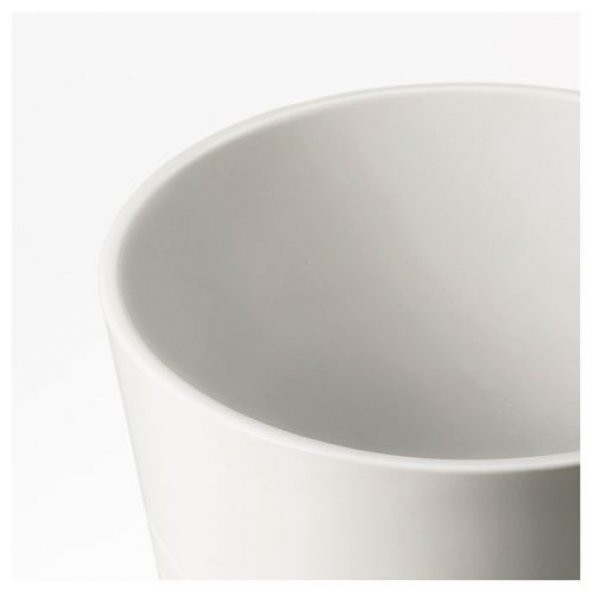 IKEA MUSKOT 19 CM SAKSI TOPRAK KAP SERAMİK BEYAZ BAHÇE ÇİÇEK - 3