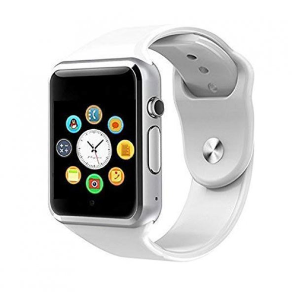 Olix A1 Smart Watch Akıllı Saat Sim Kartlı Kameralı IME Kayıtlı Beyaz
