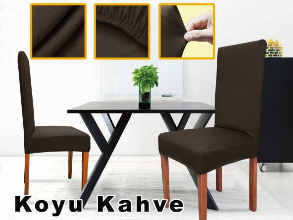 Sandalye Kılıfı "abeltrade".Kaliteli Likralı Lastikli Pratik.4 LÜ - 8