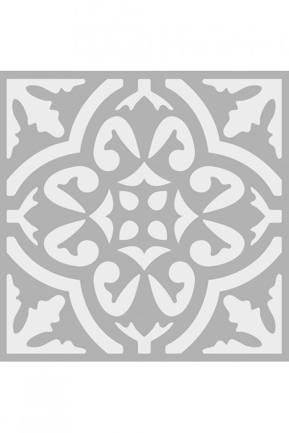 Karo Stencil Boyama şablonu 30x30 cm, Duvar Stencil, Fayans Stencil, Mobilya Stencil - 2