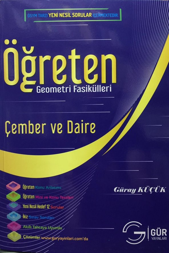 Öğreten Geometri  Fasikülleri Çember ve Daire Konu Anlatımlı Gür Yayınları 2020