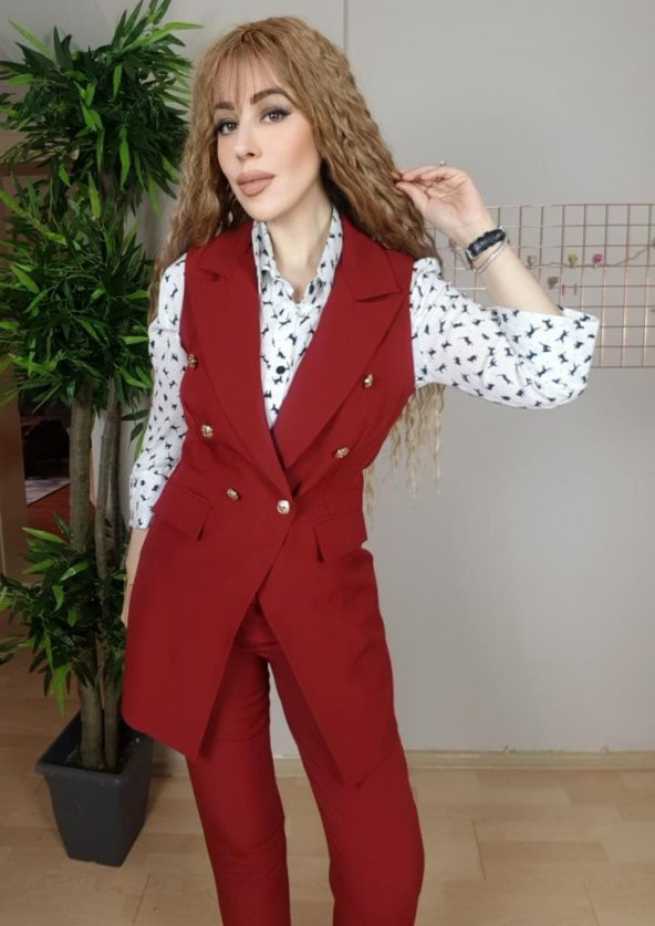 6 Düğmeli Zara Zarf Bayan Yelek - 10