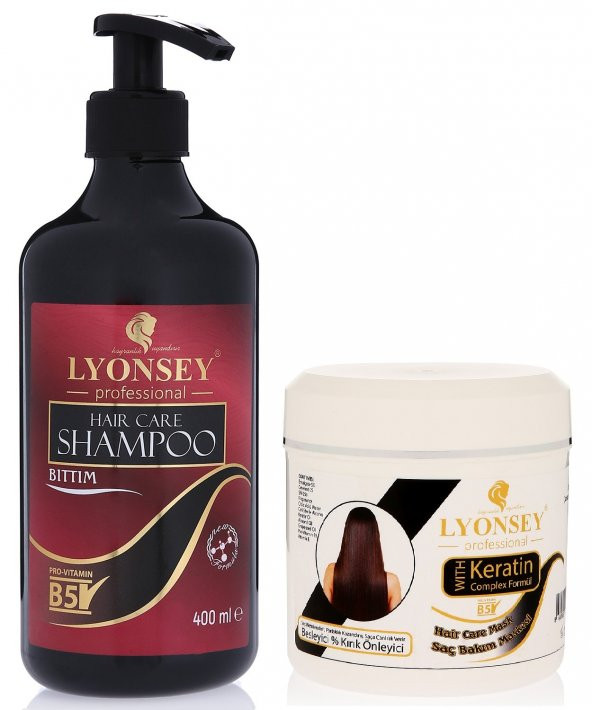 Lyonsey Bıttım Özlü Şampuan 400 ml + Keratin Komplex Saç Maskesi 500 ml