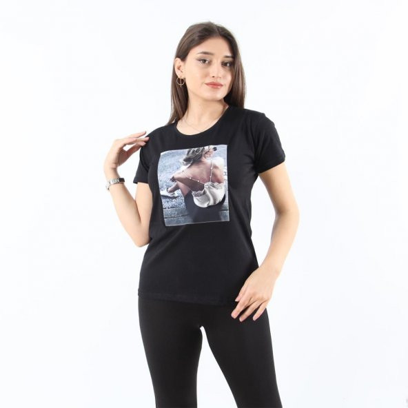 Markacity Kadın Kabartma Modelli Tshirt
