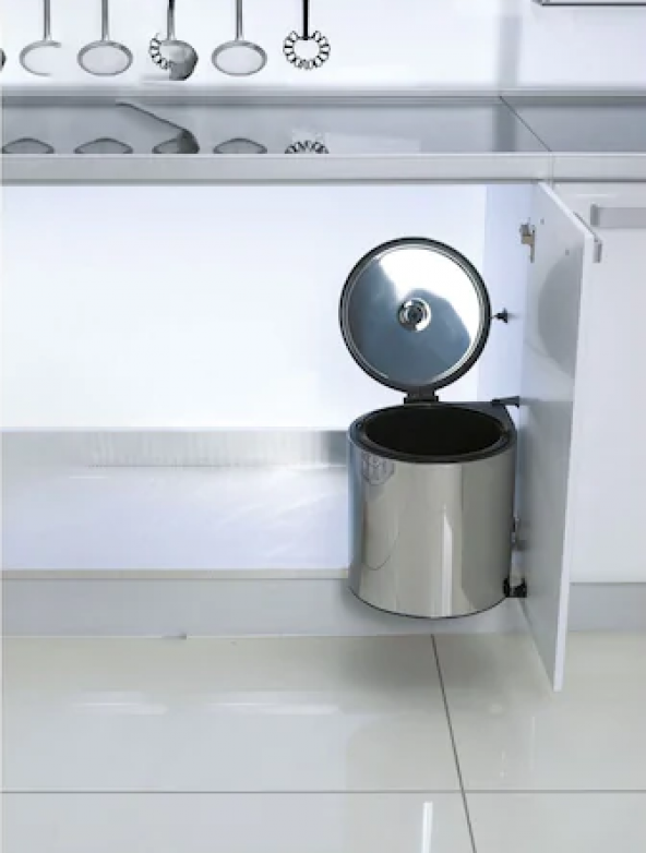 HAFELE CİTY WHİTE PASLANMAZ ÇELİK 40 CM 16 LT ÇÖP KUTUS-503.18.03 - 2