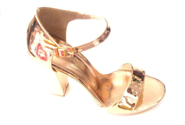 Serrace 1406 Abiye Bronz Topuklu Kadın Ayakkabı