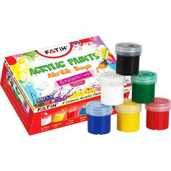 Fatih Akrilik Boya 25 ML 6 LI Takım Karışık ürün görseli 1