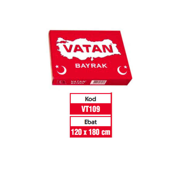 Vatan Bez Bayrak Türk 100 Polyester 120x180 VT109