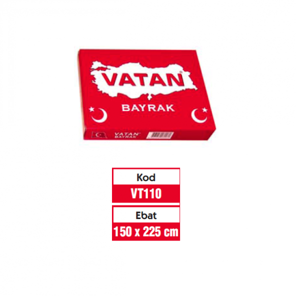 Vatan Bez Bayrak Türk 100 Polyester 150x225 VT110