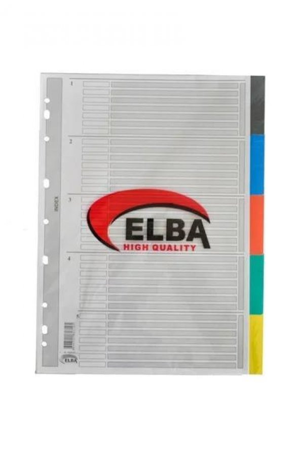 Bafix Seperatör 5 Renkli Karton A4