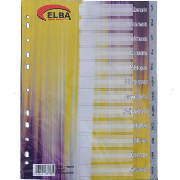 Bafix Seperatör Aylar Plastik A4