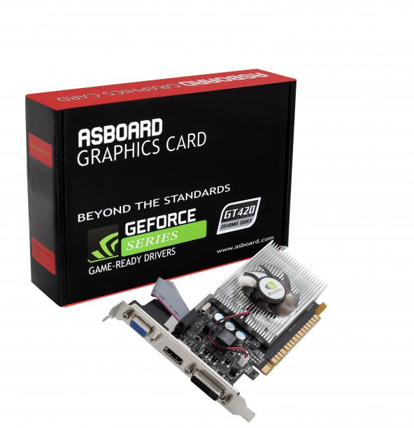 Asboard GeForce GT420 2GB DDR3 128Bit DX11 Ekran Kartı