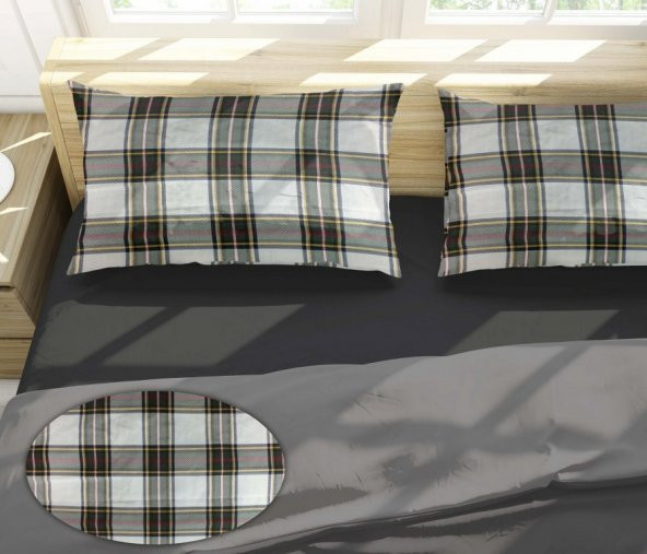 Miabella Home Ekose 50x70 Flanel Yastık Kılıfı 2 li - 4