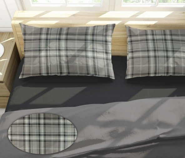 Miabella Home Ekose 50x70 Flanel Yastık Kılıfı 2 li - 9
