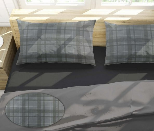 Miabella Home Ekose 50x70 Flanel Yastık Kılıfı 2 li - 10