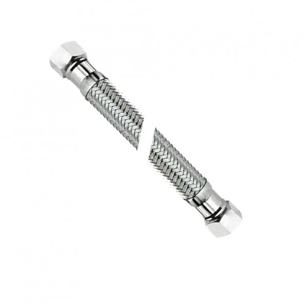 BEZE Su Flexi Çelik Örgülü - 3/8R x 3/8R - 40 cm.