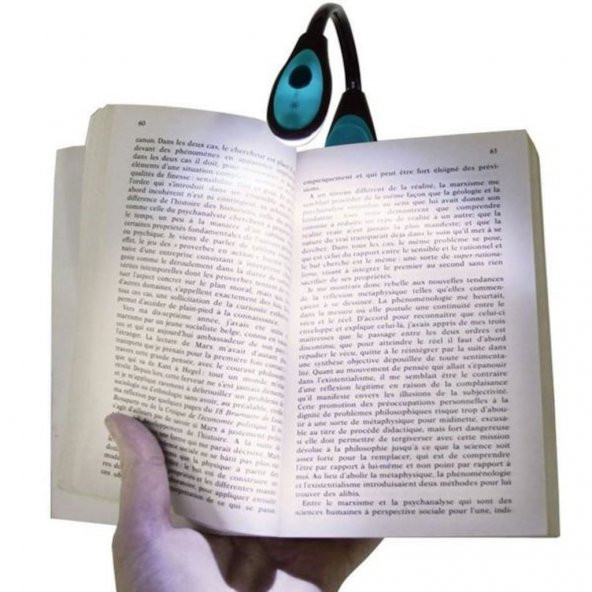 Kitap Okuma Lambası Kıskaçlı Işık Pilli Aydınlatma Işığı