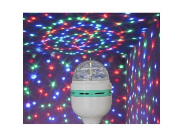 Renkli Disko Ampulü Lambası Tasarruflu LED Ampul