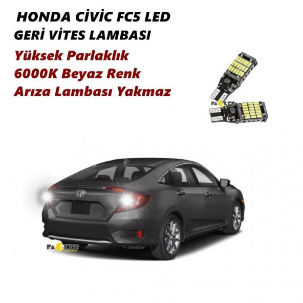 Honda Civic FC5 Geri Vites Lambası Beyaz Led Ampul 2 ADET