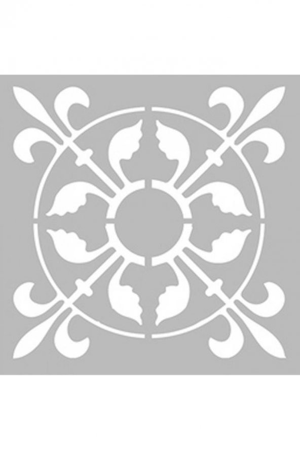 Karo 25 Stencil Boyama şablonu 30x30 cm, Duvar Stencil, Fayans Stencil, Mobilya Stencil - Resim 3